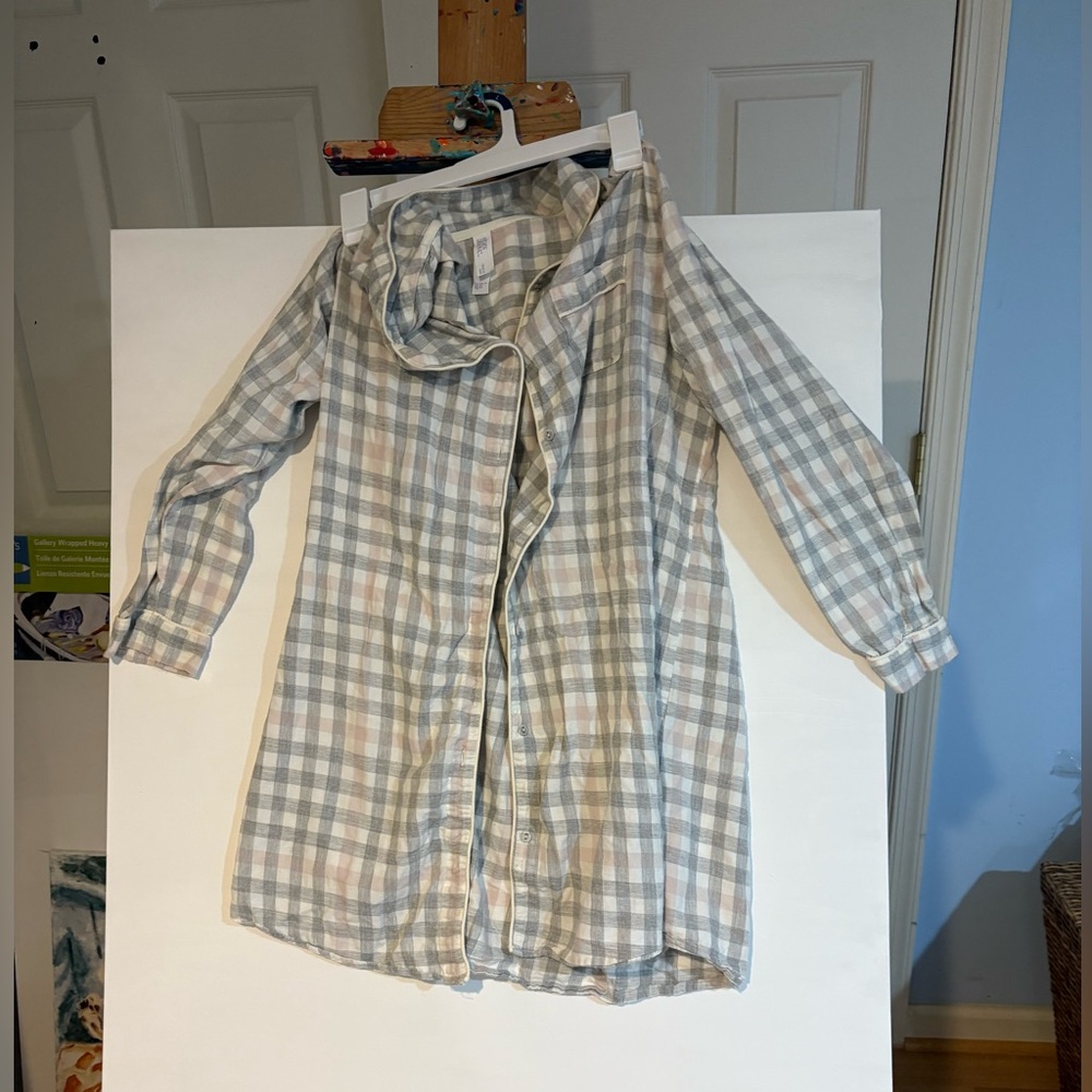 Stars Above Gray Flannel Nightshirt